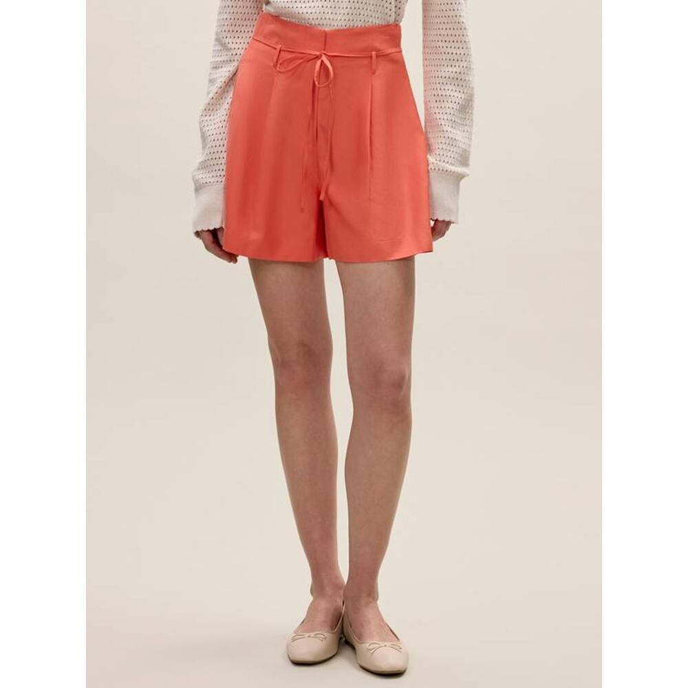 Rebecca Taylor Lena Shine Short in Coral US 4 S NWT Quiet Luxury Coastal Chic - Picture 3 of 4